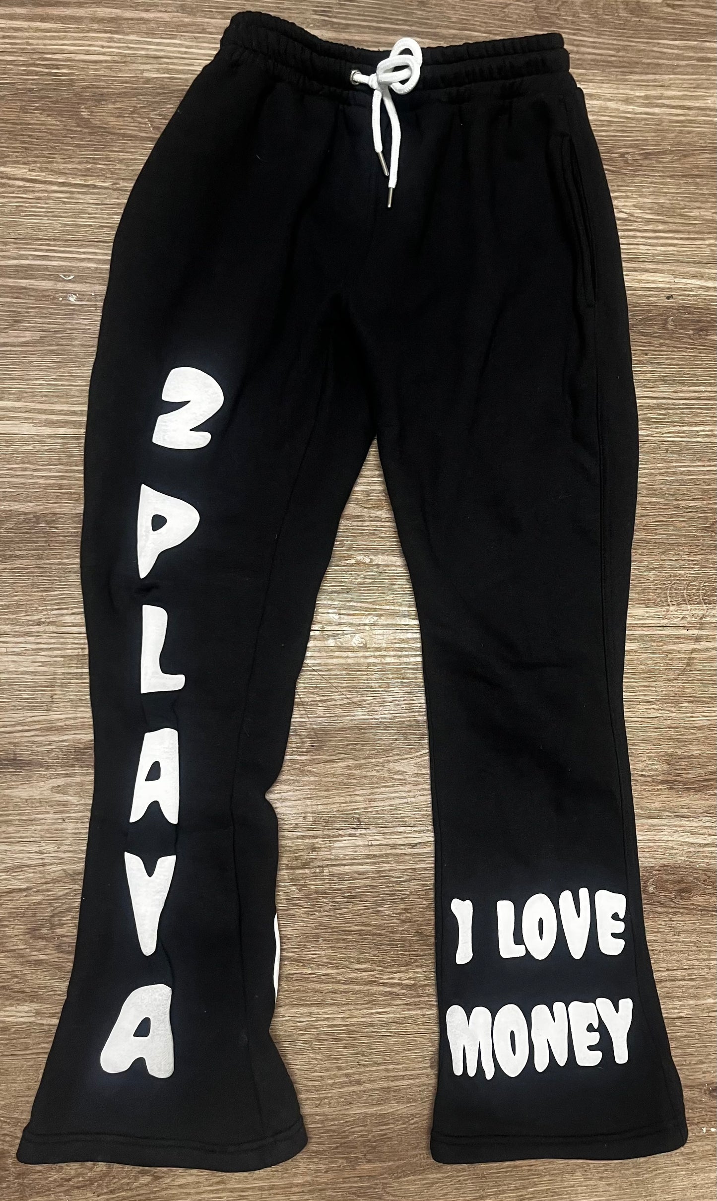 GET OUT YA FEELINGS "BLACK" FLARE SWEATPANTS