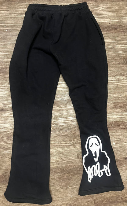 GET OUT YA FEELINGS "BLACK" FLARE SWEATPANTS